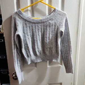 Light Pale Blue Women's Sweater Crop - Jessica Simpson - Size M